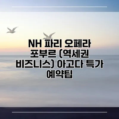 NH 파리 오페라 포부르 (역세권 비즈니스) 아고다 특가 예약팁