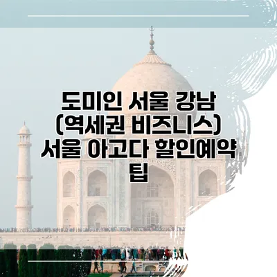 도미인 서울 강남 (역세권 비즈니스) 서울 아고다 할인예약 팁