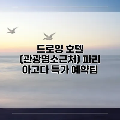 드로잉 호텔 (관광명소근처) 파리 아고다 특가 예약팁