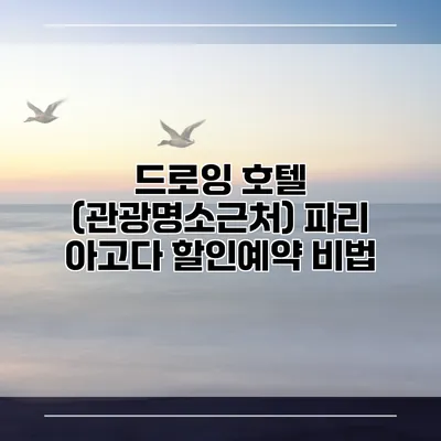 드로잉 호텔 (관광명소근처) 파리 아고다 할인예약 비법