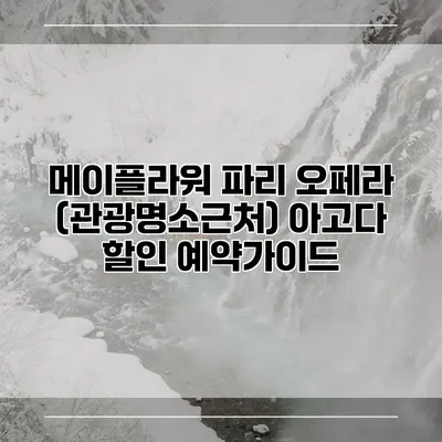 메이플라워 파리 오페라 (관광명소근처) 아고다 할인 예약가이드