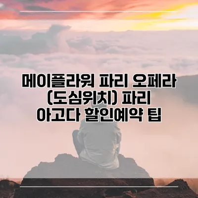 메이플라워 파리 오페라 (도심위치) 파리 아고다 할인예약 팁