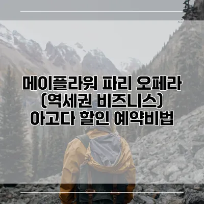 메이플라워 파리 오페라 (역세권 비즈니스) 아고다 할인 예약비법
