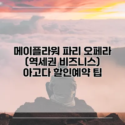 메이플라워 파리 오페라 (역세권 비즈니스) 아고다 할인예약 팁