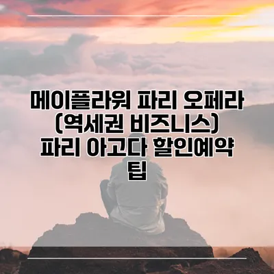 메이플라워 파리 오페라 (역세권 비즈니스) 파리 아고다 할인예약 팁
