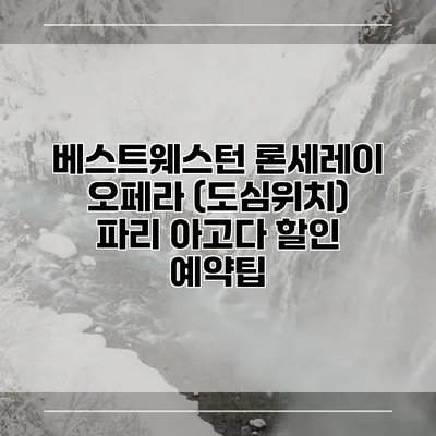 베스트웨스턴 론세레이 오페라 (도심위치) 파리 아고다 할인 예약팁