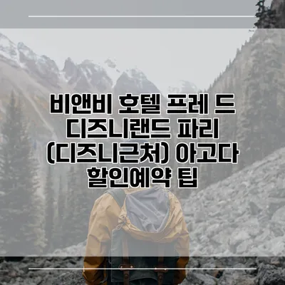 비앤비 호텔 프레 드 디즈니랜드 파리 (디즈니근처) 아고다 할인예약 팁