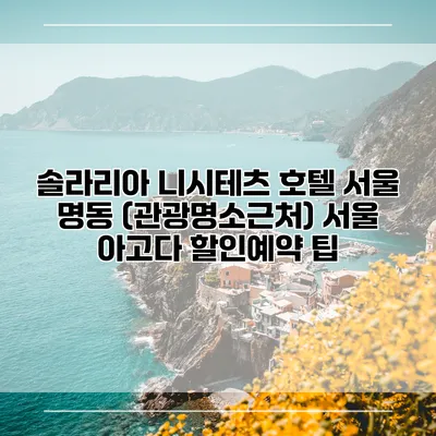 솔라리아 니시테츠 호텔 서울 명동 (관광명소근처) 서울 아고다 할인예약 팁