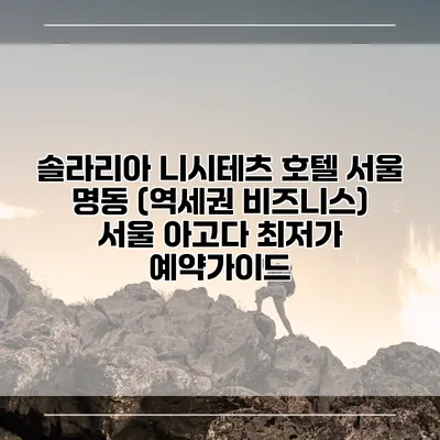 솔라리아 니시테츠 호텔 서울 명동 (역세권 비즈니스) 서울 아고다 최저가 예약가이드