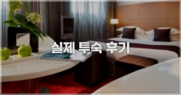 💬 실제 투숙 후기