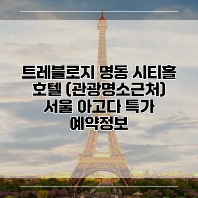 트레블로지 명동 시티홀 호텔 (관광명소근처) 서울 아고다 특가 예약정보