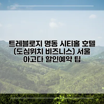 트레블로지 명동 시티홀 호텔 (도심위치 비즈니스) 서울 아고다 할인예약 팁