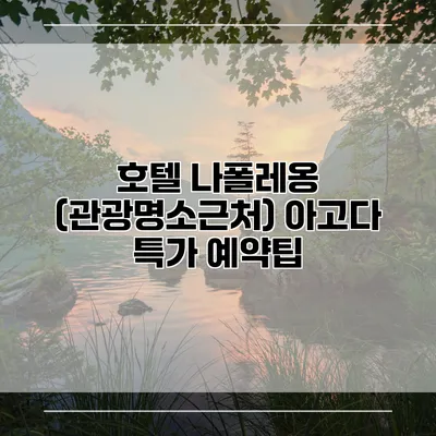 호텔 나폴레옹 (관광명소근처) 아고다 특가 예약팁