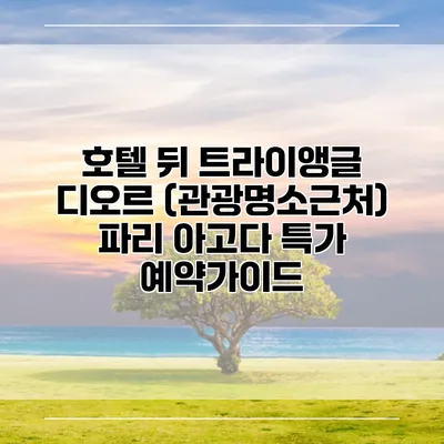 호텔 뒤 트라이앵글 디오르 (관광명소근처) 파리 아고다 특가 예약가이드