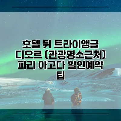 호텔 뒤 트라이앵글 디오르 (관광명소근처) 파리 아고다 할인예약 팁