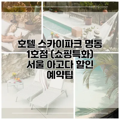 호텔 스카이파크 명동 1호점 (쇼핑특화) 서울 아고다 할인 예약팁