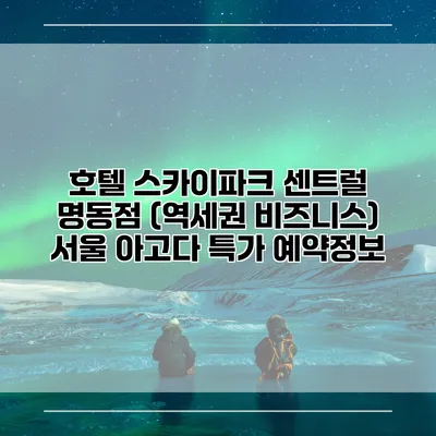 호텔 스카이파크 센트럴 명동점 (역세권 비즈니스) 서울 아고다 특가 예약정보